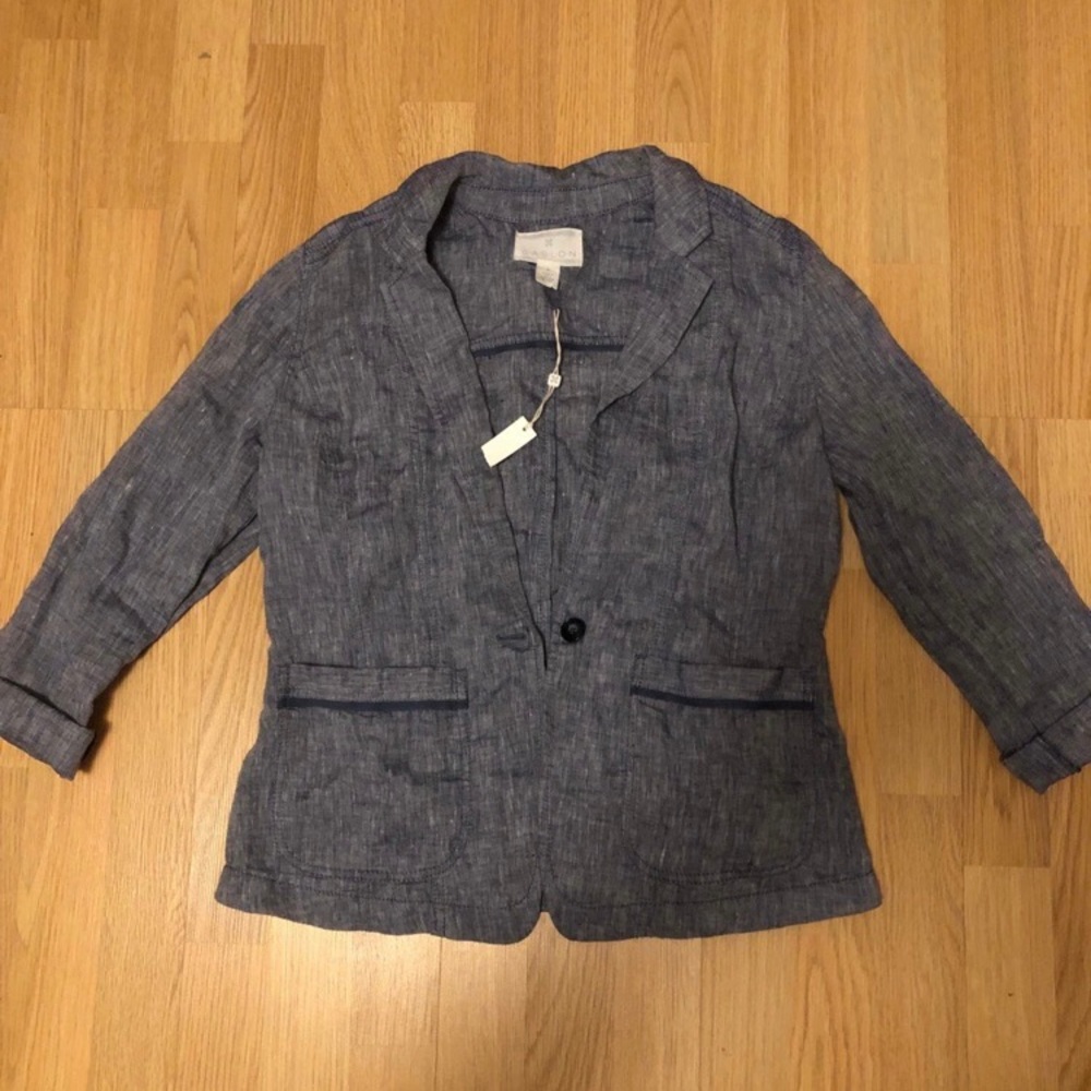New “Caslon” blue blazer jacket size Small with tag